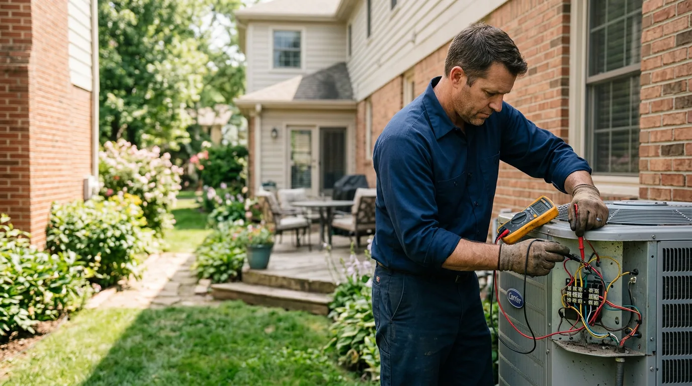 HVAC technician working near Sandwich, MA